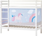 Hoppekids, Hoppekids Etagenbett, Liegefläche 70x160 cm, Kiefer weiss lackiert,mit Textilset und wahlweise mit Matratze