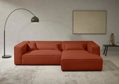 LeGer Home by Lena Gercke Ecksofa »PIARA XXL, Big-Sofa, Cord, Leinenoptik o. Strukturstoff, L-Form« wahlweise Ottomane rechts/links, Kedernaht, extra tiefe Sitzfläche