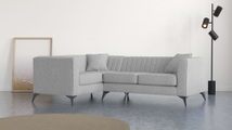 Places of Style Ecksofa »MATTHEW B/T/H: 240/167/74 cm«, L-Form, Steppung im Rücken, incl. Zierkissen, lose Sitzkissen