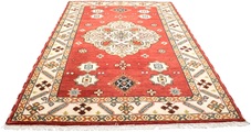 morgenland Wollteppich »Kazak Teppich handgeknüpft rot«, rechteckig, 18 mm Höhe