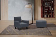 Egoitaliano Sessel »QQ«, zum Hocker zusammenklappbar, inkl. Rollen