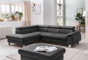 COTTA Ecksofa »Komaris«, inklusive Kopf- bzw. Rückenverstellung, wahlweise Bettfunktion, Bettkasten und RGB-LED-Beleuchtung