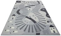HANSE Home Teppich »Railtrack«, rechteckig, 0,9 mm Höhe, Weicher Flor, Schaldämmende Spielunterlage, Kinderzimmer, Strassen Design, Kurzflor, Robust, pflegeleicht