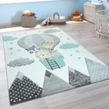 Paco Home Kinderteppich »Cosmo 343«, rechteckig, 12 mm Höhe, 3D-Design, niedliches Tier Motiv, Pastell-Farben, Kinderzimmer