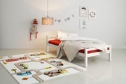 Lüttenhütt Kinderbett »Alpi«, Einzelbett aus schönem massivem Kiefernholz, inklusive Lattenrost, in verschiedenen Farbvarianten enthältlich, Liefefläche 90x200 cm