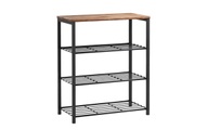 Woody Fashion Schuhschrank 60 x 66 x 25 cm, Braun/Schwarz
