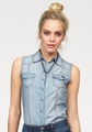 Arizona Jeansbluse, mit Perlmutt-Druckknöpfen