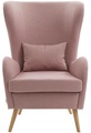 Guido Maria Kretschmer Home&Living Sessel »Salla«, wahlweise mit oder ohne Hocker, grosser Sessel: Masse B/T/H: 78/94/118 cm, Bezug auch in Luxus-Microfaser in Teddyfelloptik