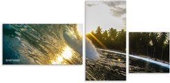 Bruno Banani Glasbild »Wellen am Strand«