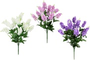 IGEA, I.GE.A. Kunstblume »Fliederbusch«, 3er Set Hochzeitsdeko Dekoblume Frühling Glyzinien Wisteria Blauregen