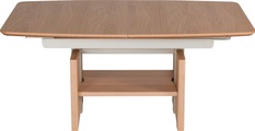 Venda Couchtisch in holz 120/70/54 cm , 2324 , Eichefarben , Eiche , furniert , 70x54x120 cm , lackiert,Echtholz , ausziehbar, höhenverstellbar , 000308000801