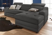 exxpo - sofa fashion Ecksofa, mit Köpf- bzw. Rückenverstellung, wahlweise mit Bettfunktion und Bettkasten