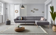 andas Ecksofa »Bille«, mit Naht im Rückenkissen und Beinen aus Eichenholz, Design by Morten Georgsen