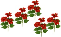 IGEA, I.GE.A. Kunstblume »Poinsettie«, (5 St.), Künstlicher Poinsettiazweig, 5er Set