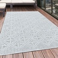 Ayyildiz Teppiche Teppich, rechteckig, 8 mm Höhe, Flachflor mit Hoch-Tief-Struktur, In-und Outdoor geeignet