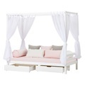 Hoppekids Himmelbett »ECO Dream Kinder/ Prinzessinnenbett 90x200cm, H= 182 cm, Kiefer massiv«, wahlweise mit Gästebett oder Schubkästen