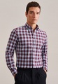 seidensticker Flanellhemd »Slim«, Slim Langarm Button-Down-Kragen Karo