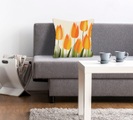 queence Dekokissen »Holli«, (1 St.), mit orangenen Tulpen