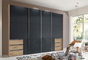 Fresh To Go Schwebetürenschrank »Level«, mit Glastüren und Synchronöffnung
