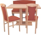 HOFMANN LIVING AND MORE Essgruppe »4tlg. Tischgruppe«, (Spar-Set, 4 tlg., 4tlg. Tischgruppe), Stühle montiert