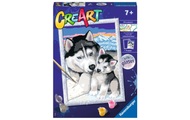 Ravensburger Malen nach Zahlen CreArt: Cute Huskies