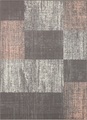 White Label - Design-Velourteppich - 80 x 150 cm - Grau, Rosa