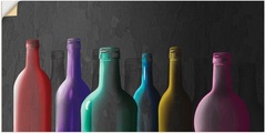 Artland, Artland Wandbild »Bunte Glasflaschen«