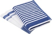 ROSS Geschirrtuch »Exclusiv«, (Set, 3 tlg.), 1x Küchen-Frottiertuch 50x50 cm Streifen und 2 Geschirrtücher 50x70 cm mit Gartenkräutern