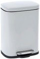 Wenko - Treteimer Leno Easy-Close Weiss lackierter Stahl Absenkautomatik 5 Liter - Weiss und Schwarz