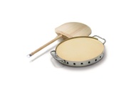 BROIL KING, Broil King Pizzastein »Pizzastein-Set Premium«, Holz-Keramik-Edelstahl