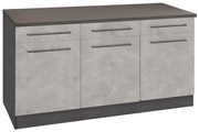HELD MÖBEL Unterschrank »Tulsa«, 150 cm breit, 3 Schubkästen, 3 Türen, viel Stauraum, auch als Sideboard verwendbar, schwarzer Metallgriff, hochwertige MDF Front