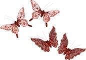 Tierfigur »Deko-Schmetterling mit Clip« (4er Set)