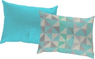Adam Elements - ADAM - Kissenbezug Bio Bel 60 cm x 40 cm, Beige/Grau/Türkis