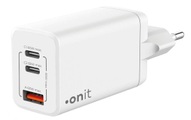 onit USB-Wandladegerät Trial QC4+ 65 W GaN Weiss