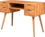 andas Schreibtisch »Scandi«, aus massivem Eichenholz, mit einer praktischen Soft-Close-Funktion, Breite 110 cm