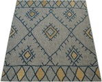 Paco Home Teppich »Kuba 124«, rechteckig, 5 mm Höhe, Flachgewebe, Rauten Design, In- und Outdoor geeignet, Wohnzimmer