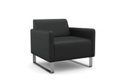 machalke® Sessel »single«, Ledersessel mit Metallkufen