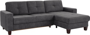 Places of Style Ecksofa »Casoria«, Recamiere wahlweise mit elektrischer Relaxfunktion, 2-Sitzer-Element optional mit Vorziehsitz und Bettkasten, Bezug mit Kreuznaht, inkl. Federkern-Polsterung