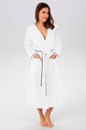 Bruno Banani, Bruno Banani Damenbademantel »Danny«, (1 St.), mit Logostreifen, aus 100% Baumwolle, XS-3XL