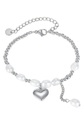 Firetti Edelstahlarmband »Schmuck Geschenk, Herz & Perlen«, zu Kleid, Shirt, Jeans, Sneaker! Anlass Geburtstag Weihnachten