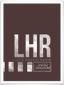 Wall-Art Poster »Wandbild LHR Flughafen London«, Flughafen, (1 St.), Poster, Wandbild, Bild, Wandposter