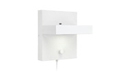 LED-Wandlampe Kubik mit USB-Ladeanschluss, weiß