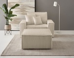ANDAS, andas Loveseat »Finnley«, (2 St.), Loveseat und Hocker im Set, passend zur Polster-Serie Finnley