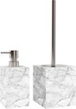 Sanilo Badaccessoire-Set »Marmor«, 2-teiliges Set aus Seifenspender und WC-Bürste