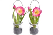 Botanic-Haus Kunstblume »Mohnblume im Glas«, (Set, 2 St.)