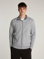 Tommy Jeans Sweatjacke »TJM REG FLEECE ZIP THRU EXT«, mit Logostickerei
