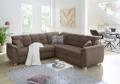 Jockenhöfer Gruppe, Jockenhöfer Gruppe Ecksofa, mit 6 individuell, verstellbaren Kopfteilen, Gästebett- und Relaxfunktion, Nosagfederung