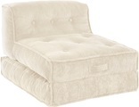 INOSIGN Sessel »Missy«, Loungesessel aus weichem Cord, in 2 Grössen, mit Schlaffunktion und Pouf-Funktion.