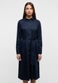 Hemdblusenkleid in dunkelblau unifarben