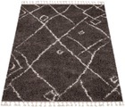 Paco Home Hochflor-Teppich »Orebro 171«, rechteckig, 44 mm Höhe, modernes Rauten Muster, besonders weich & kuschelig, mit Fransen, ideal im Wohnzimmer & Schlafzimmer